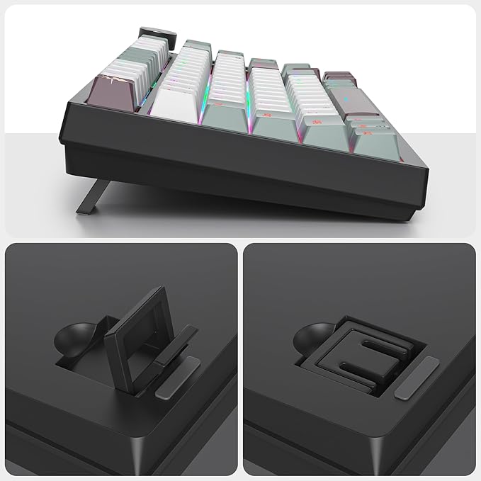 Mist 75% Wired Gaming Keyboard - Hot Swappable, Gasket Mount, Red Switch, RGB Backlit 82-Key TKL Mechanical Keyboard, NKRO for PC/Laptop Windows Gamers