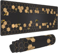 Honeycomb Bee Gaming Mouse Pad Extended Large Mouse Mat 31.5 X 11.8 Inch Nonslip Rubber Base Long Desk Pad Stitched Edges Mousepad Mice Pad for Office Home Game