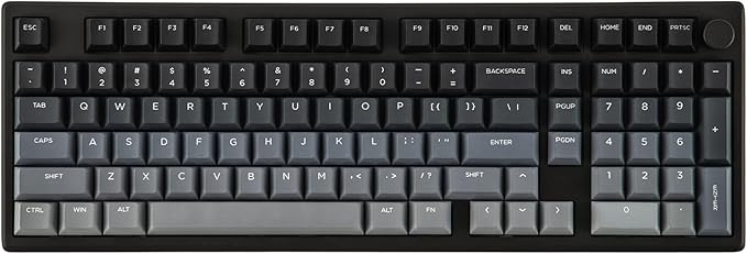 EPOMAKER Galaxy100 Lite QMK/VIA Gaming Keyboard with 8000mAh Battery and Numpad, 1800 Aluminum Mechanical Keyboard, USB-C/BT/2.4Ghz, Hot-Swap, Creamy Sound (Black, Marble White Switch)