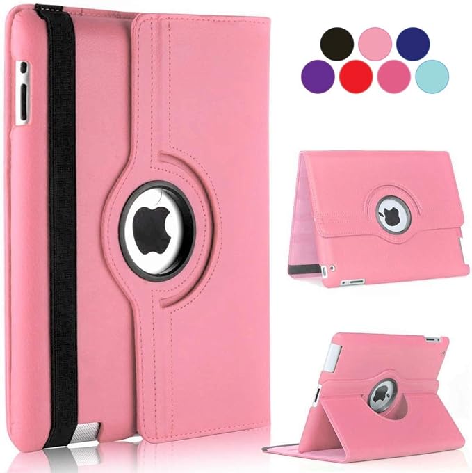 Vultic Rotating Case for iPad 11 inch A16 [11th Gen 2025] / 10.9 inch [10th Gen 2022], 360 Degree Stand [Auto Sleep/Wake] Folio PU Leather Smart Cover (Light Pink)