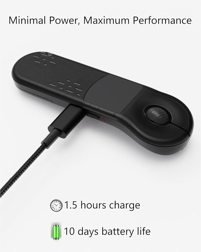 Air Mouse Rechargeable Wireless Presenter with Touchpad for PC/Laptop/iOS/Android, Bluetooth Remote Control for PowerPoint/Keynote/TikTok/Camera/Kindle App (Black)