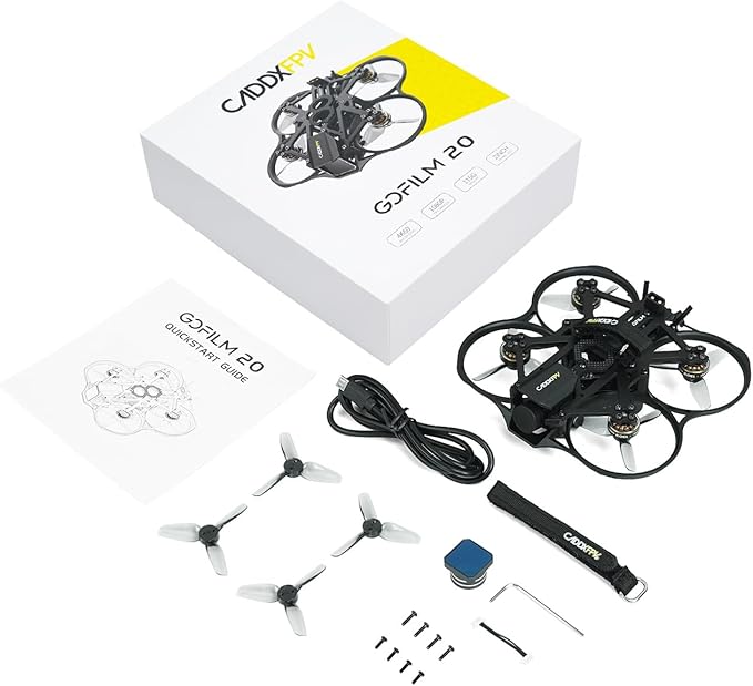 Caddxfpv Walksnail Gofilm 20 FPV Drone – 4K/60FPS Moolight Kit,Supports with camera for 4k recording,160°FOV micro drone with camera,Lightweight 115g racing drone,22ms Low Latency,ELRS Receiver,for Indoor & Outdoor FPV Flying