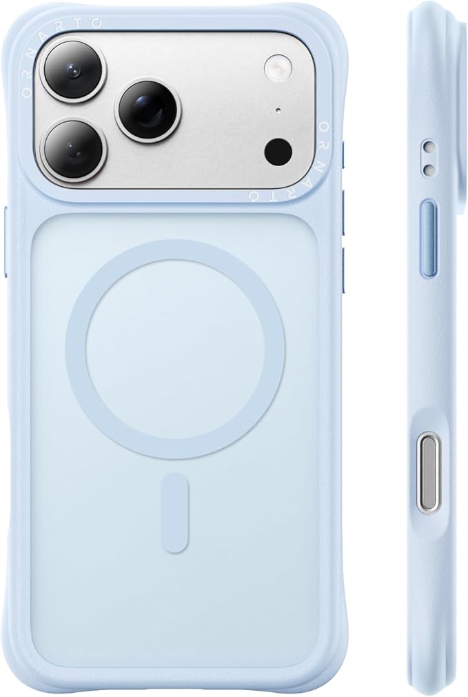 ORNARTO Magnetic for iPhone 17 Pro Max Case, 20FT Military-Grade Drop Protection, Compatible with MagSafe, Slim Shockproof Translucent Matte Phone Case for iPhone 17 Pro Max 6.9", Baby Blue