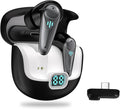 KASOTT 2.4GHZ Wireless Gaming Earbuds,30MS Low-Latency,Bluetooth 5.4,with ANC Active Noise Cancelling,USB-C Dongle Included-Compatible with Meta Quest 3/2,Steam Deck,PS5/4,VR,PC,Switch (Black)
