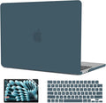 G JGOO Compatible with MacBook Air 13 inch Case 2025 2024 2023 2022 M4 A3240 M3 A3113 M2 A2681, Matte Plastic Hard Shell for MacBook Air 13.6 inch Case +Keyboard Cover + Screen Protector, Teal Green