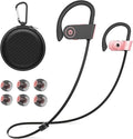 JOYWISE Bluetooth Headphones, Wireless Headphones 16H Playtime Wireless Earbuds with Mic Stereo in-Ear Earphones, IPX7 Waterproof Sports Ear Buds Sound Isolation Headsets for Running, Workout Pink