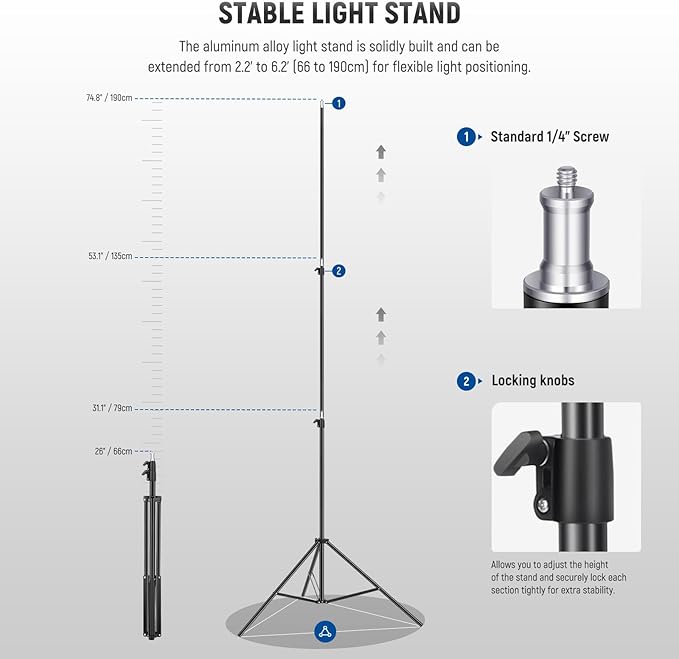 NEEWER Bi Color LED Studio Light with Tripod Stand Barndoors, Video Panel Key Lighting for Video Recording Streaming Photoshoot Photography, 660 LEDs 3200K-5600K 3300lx/1m Dimmable CRI96+, NL660