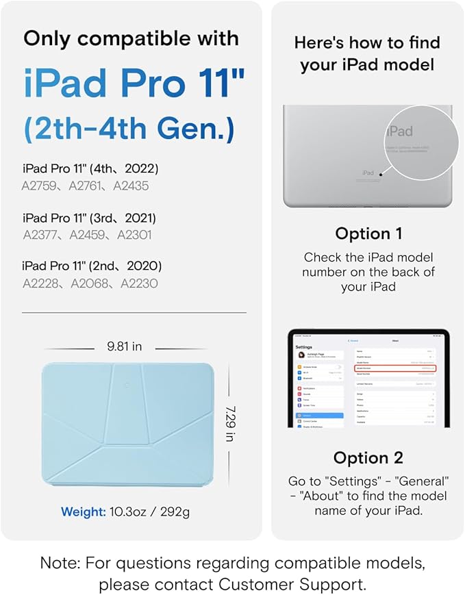 MOFT Dynamic Folio Case for iPad Pro 11" (4th 2022 | 3rd 2021 | 2nd 2020), Slim Magnetic Stand Case with 20+ Viewing Angles, Auto Wake/Sleep, Soothing Mist x Misty Cove