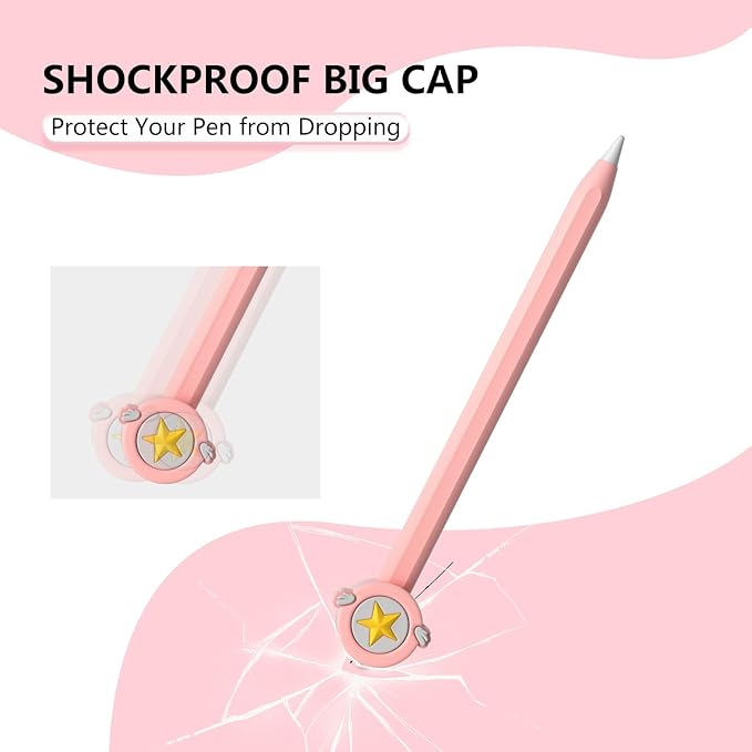 Silicone Case Compatible with Apple Pencil 2nd Generation, Pro - Cute Protective Cover Compatible with Apple Pen 2, Pencil Sleeve for ipad Pencil 2nd Gen, Shockproof Skin Accessories for iPad Pen