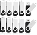 KOOTION 32GB USB Flash Drive 32 gb Flash Drive 10 Pack Thumb Drive Memory Stick Pen Drive Keychain Design Black