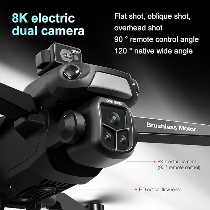 GPS Drone with 4K HD Camera for Adults, RC Drones with 360° Obstacle Avoidance, Headless Mode, Auto Return, Circle Fly and Follow Me, Lightweight Foldable Under 250g Drones V918 Mini RC Quadcopter for Beginners Cool Birthday Gifts