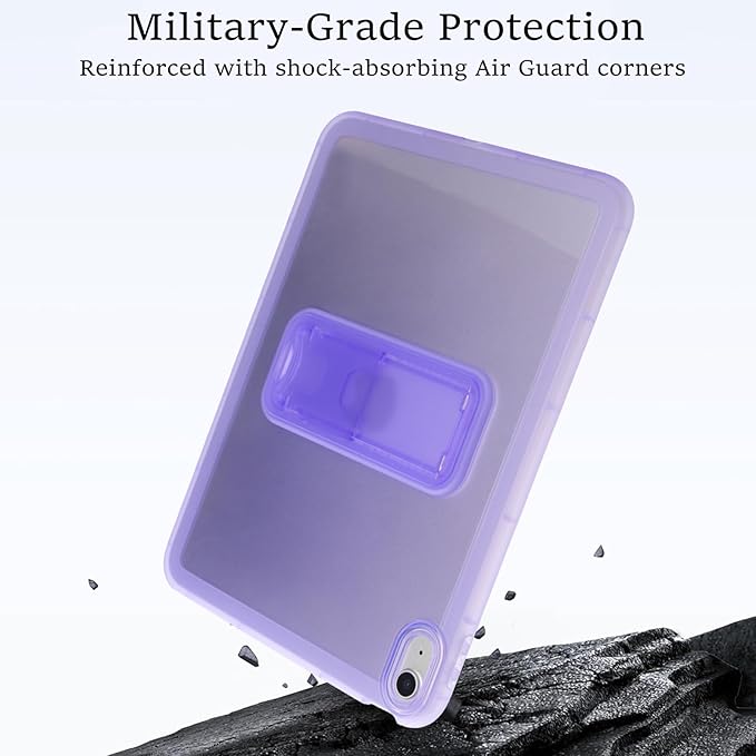 Slim Case for iPad (A16) 11th Generation 11 Inch 2025 / iPad 10th Generation 10.9 Inch 2022, Built-in Kickstand Non-Slip Shockproof Rugged Protective for iPad 11th 10th Gen, Purple