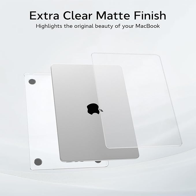 B BELK Compatible with MacBook Air 15 inch Case M5 2026 2025 2024 2023 M4 M3 M2 A3448 A3241 A3114 A2941, [100% Official Color] [Ultra Thin Armor] Plastic Hard Shell Case+Keyboard Cover, Matte Clear