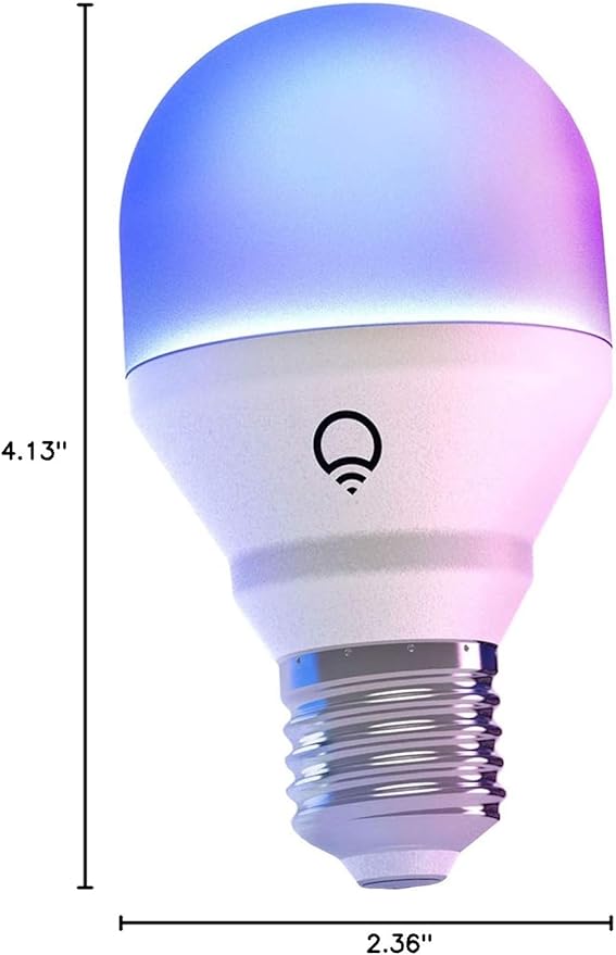 LIFX Color Smart Light Bulbs E26 (2-Pack), Matter Compatible RGB + Tunable White (800 Lumens), WiFi Dimmable Color Changing (2.4GHz), Compatible with Apple HomeKit, Alexa & Google