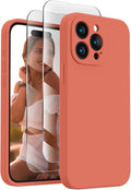 FireNova Designed for iPhone 15 Pro Max Case, Silicone Upgraded [Camera Protection] Phone Case, Soft Anti-Scratch Microfiber Lining Inside, 6.7 inch, Pink Pomelo