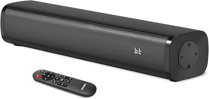2.1 Sound Bars for TV, Built-in Subwoofer, 6 Levels Voice Enhancement, 16 Inches TV Soundbar Speakers with Bluetooth 5.3/Optical/AUX/USB Connection, Wall Mount, 3 EQ Modes, S100