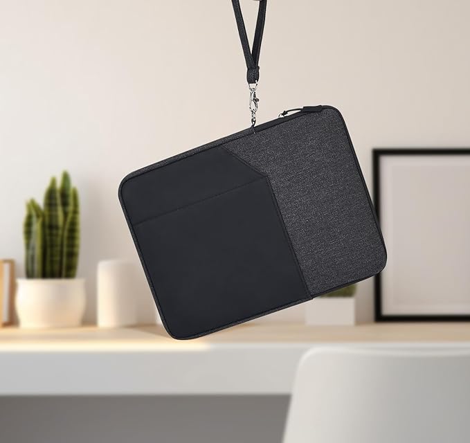 CAAORDKSO 7-8 Inch Tablet Sleeve Bag, Waterproof iPad Pouch Cover Case for iPad mini (A17 Pro) 8.3" 2024, iPad mini 6/5/4/3/2/1, Samsung Galaxy Tab S2 8.0, Galaxy Tab A 8.0, ZenPad Z8s 7.9, Black - A