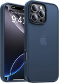 for iPhone 16 Pro Case, [Military-Grade Drop Protection][Anti-Yellowing] Shockproof Protective Translucent Matte Cover for iPhone 16 Pro Phone Case,Deep Blue