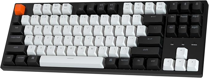 Keychron C1 Wired TKL Mechanical Keyboard, RGB Backlit, Double-Shot ABS Keycaps, Hot-Swappable Pre-lubed Linear Switch Compatible with Mac & Windows