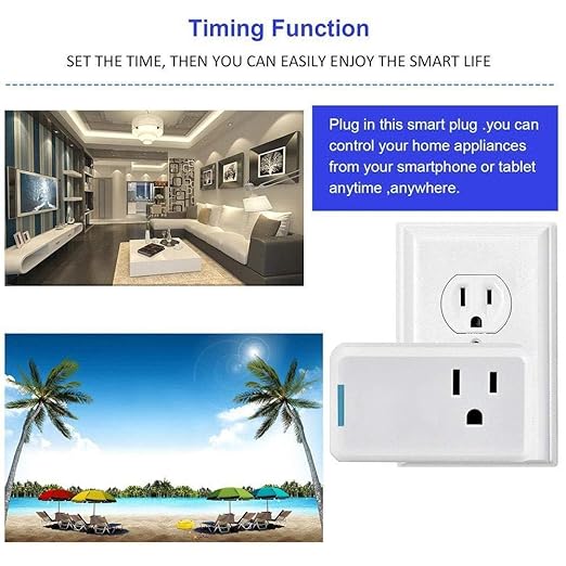 Jinvoo Zigbee Smart Plug, Wireless Mini Plug, Alexa Socket, Smart Home Zigbee Socket, Compatible with Alexa, Google, Requires Zigbee Hub, 2 Packs