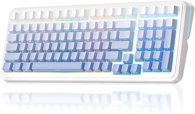 MCHOSE K99 98% Wireless Mechanical Keyboard, Tri-Mode Connection, Compact Gaming Keyboard with Six-Layer Padding Gasket, RGB Backlit,Hot Swappable Custom Keyboard for Mac/PC
