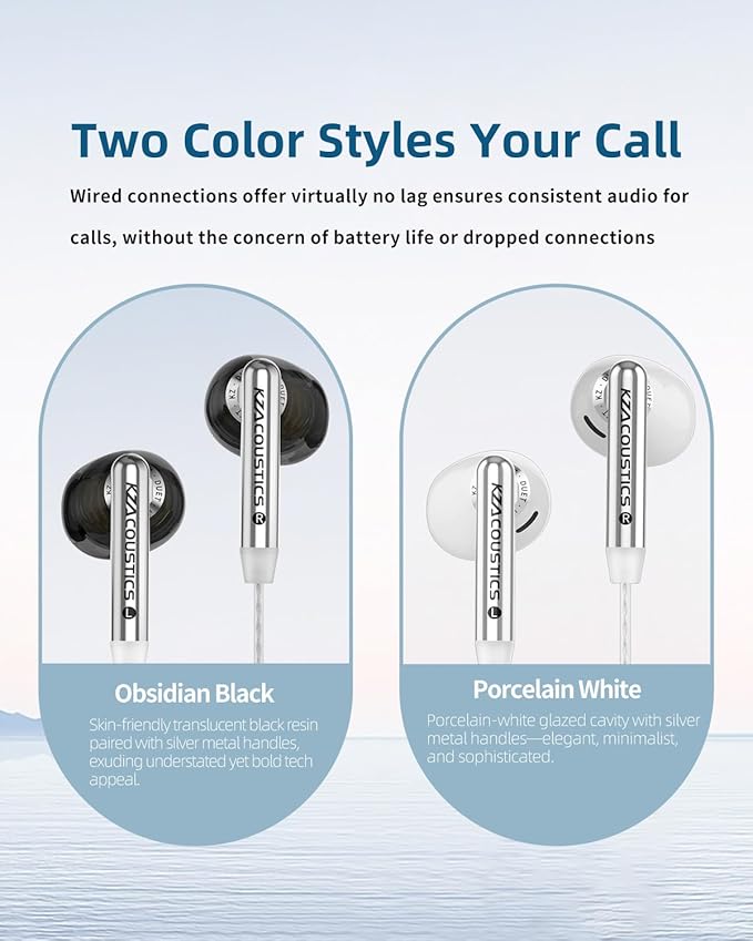 KZ Duet Dual Driver Wired Earbuds for Gaming in-Ear Headphones with Microphone for PC, Mobile, Nintendo Switch, Noise Isolating Fit, HiFi Deep Bass Ear Buds Convenient for Travel (Black, Mic)