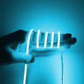 3mm COB Strip Light, DC 24V Ice Blue 16.4ft Flexible Cuttable Ultra-Thin LED Tape CRI>90 Uniform Dotless 400LEDs/M LED Light for for Christmas Bedroom Home Kitchen Cabinet Decor (NO Power Supply)
