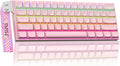 Aula MINI60 HE PRO Wireless Gaming Keyboard 60%,Hall Effect Rapid Trigger Magnetic Keyboard,8000Hz Polling,Tri-Mode(BT5.0/2.4GHz/USB-C),RGB Hot Swappable Compact Pink Mechanical Keyboard for Gamer
