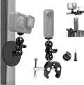 Action Camera Motorcycle Mount Kit with Magnetic Base for Gopro Hero 13 12 11 10 9 8/DJI Osmo Action 6/5 pro/4/Insta360 X5/X4/3/Go Pro Mini/Max/Max 2