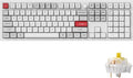 Keychron Q6 Pro Full-Size Bluetooth Custom Mechanical Keyboard, Full Metal QMK/VIA Programmable Knob KSA Double-Shot PBT Keycaps Hot-Swappable Banana Switch, Mac Windows Linux-White