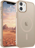 SUPFINE Magnetic for iPhone 12 Case/iPhone 12 Pro Case (Compatible with MagSafe)(Military Grade Drop Protection) Translucent Matte with Anti-Fingerprint Phone Case,Desert Gold