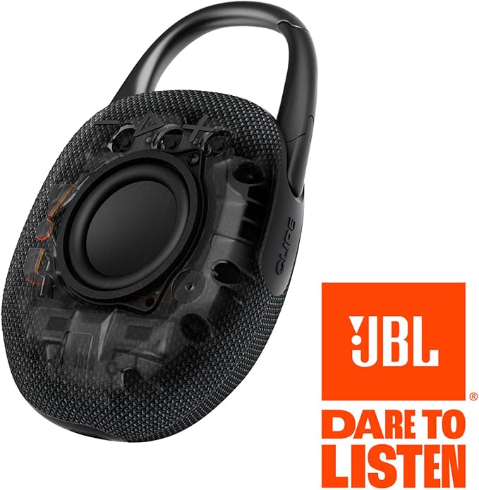 JBL Clip 5 - Ultra-Portable, Waterproof & Dustproof Bluetooth Speaker, Big JBL Pro Sound with Punchy bass, Integrated Carabiner, Up to 12 Hours of Play, Made in Part with Recycled Materials (Blue)