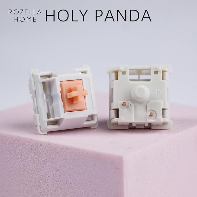 Holy Panda Mechanical Keyboard Switch, 3Pin, 67g Extended Spring, Enhance Tactile Plate Mounted MX Switch(70 Pack)