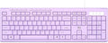 Rii RK907 Ultra-Slim Compact USB Wired Keyboard for Mac and PC,Windows 10/8 / 7 / Vista/XP(Purple)