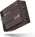 ACOUCOU 100W USB C Charger, 4-Port GaN Fast Charging Foldable Compact Laptop Charger Power Adapter for MacBook, Ipad, iPhone, Galaxy S24 Ultra, Steam Deck, Google Pixelbook and More