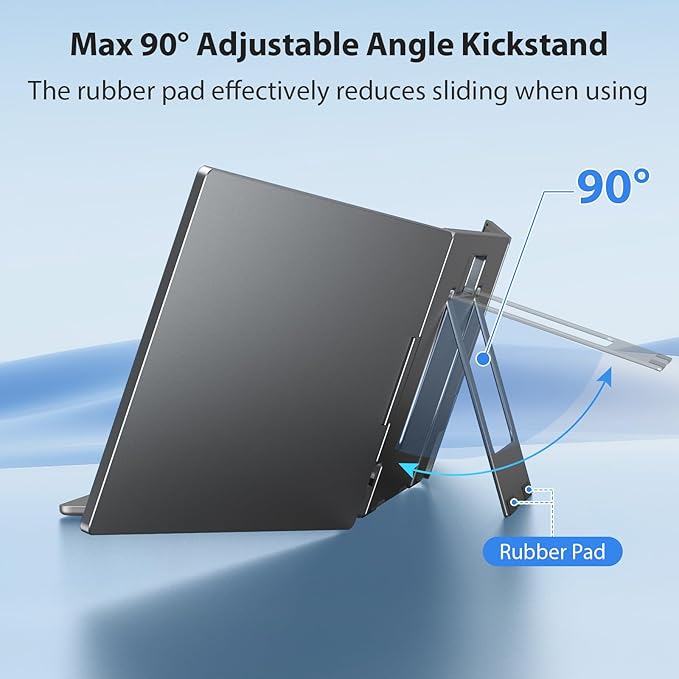 KYY Triple Laptop Screen Extender, 15.6" 1080P FHD IPS Dual Portable Extended Monitor, USB C Travel Display for 12-17'' Laptop, 210°Rotation & Kickstand, Plug and Play (Windows Only)