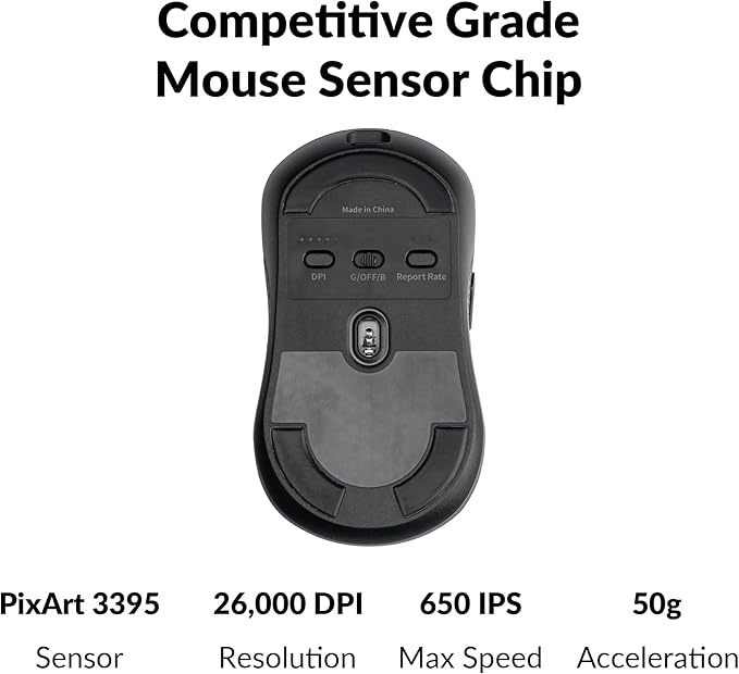Keychron M3 Mini 4K Wireless Bluetooth 5.1/2.4 GHz/Wired Optical Mouse, Ultra-Lightweight 55g Programmable PixArt 3395 Sensor with up to 26,000 DPI/ 650 IPS for Windows Mac Linux - Black