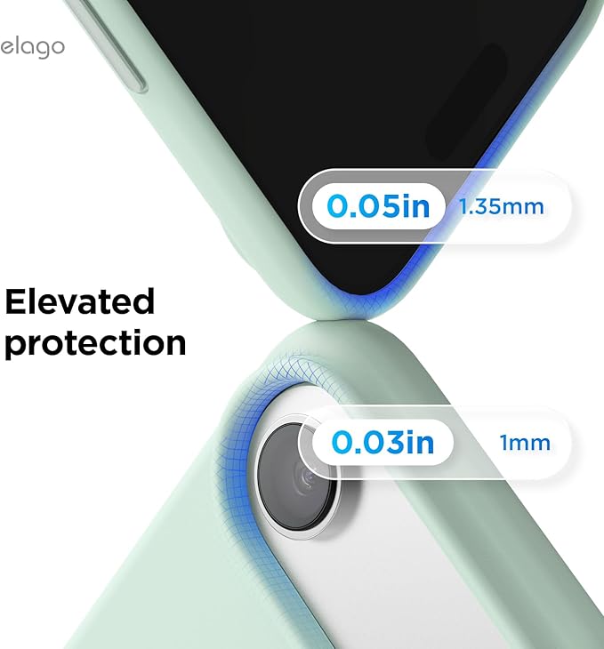 elago for iPhone Air Case, Premium Magnetic Silicone Case, Compatible with MagSafe, Liquid Silicone Material, Protective Cover, Shockproof, Slim Phone, 6.5 inch (Mint)