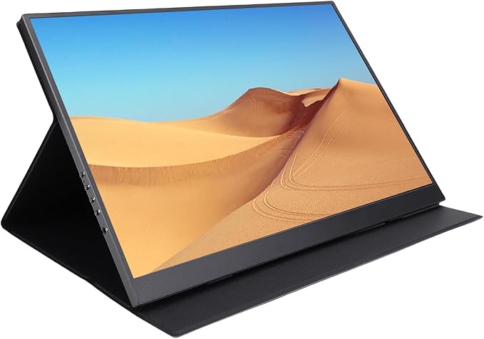16 Inch Portable Monitor, 4K UHD 60Hz Computer Display with 100% SRGB, USBC & Mini, Builtin Speakers, Second Screen for Laptop PC Phone Gaming