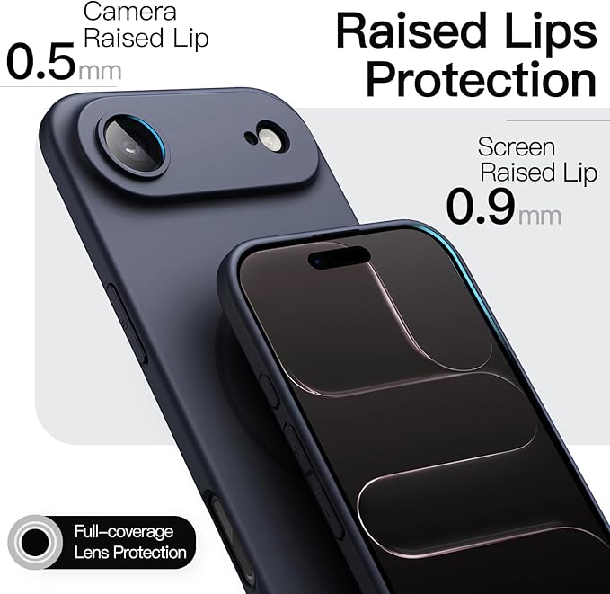 JETech Magnetic Slim Case for iPhone Air, Compatible with MagSafe, Ultra-Thin Lightweight Minimalist Phone Cover with Matte Finish and Full Camera Lens Protection, 6.5-Inch Display (Deep Blue)