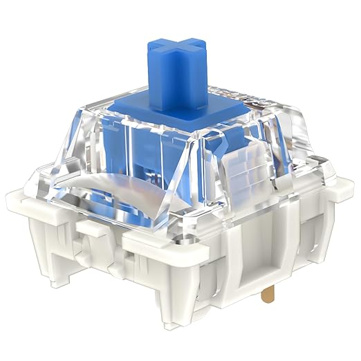 Gateron G Pro 3.0 Blue Switches for Mechanical Keyboard,3-Pin 60gf Clicky/Pre-Lubed/Pin-Enhanced Switches(36pcs,Blue)
