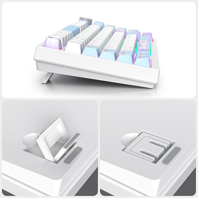 Fogruaden Wired Gaming Keyboard 75 Percent, Hot Swappable, Gasket Mount Creamy Mechanical Keyboard with Knob, Linear Red Switch, RGB Backlit, Sound Absorbing Pads, NKRO Compact TKL Custom Keyboard