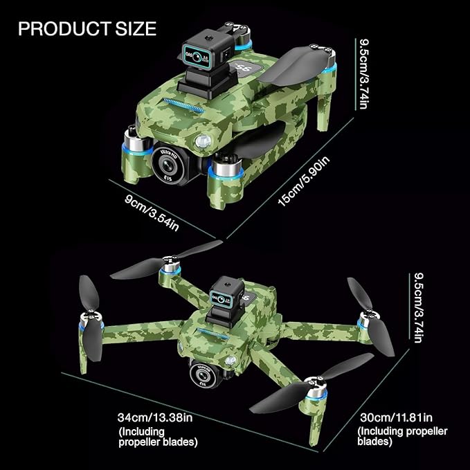 4K GPS Drone with Camera for Adults - 5G Remote Controller with 5.9 Inch Screen,Under 249g，Obstacle Avoidance, 60 Min Flight, Foldable Drone for Adults Beginners.（camouflage）