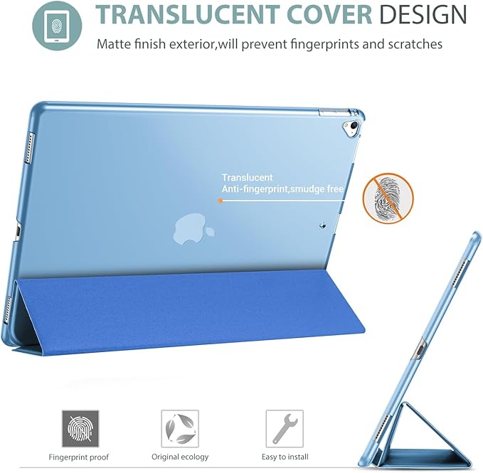 ProCase Smart Case for iPad Pro 12.9 Inch 1st and 2nd Generation (2015 and 2017 Model), Stand Cover Support Auto Sleep/Wake -Blue