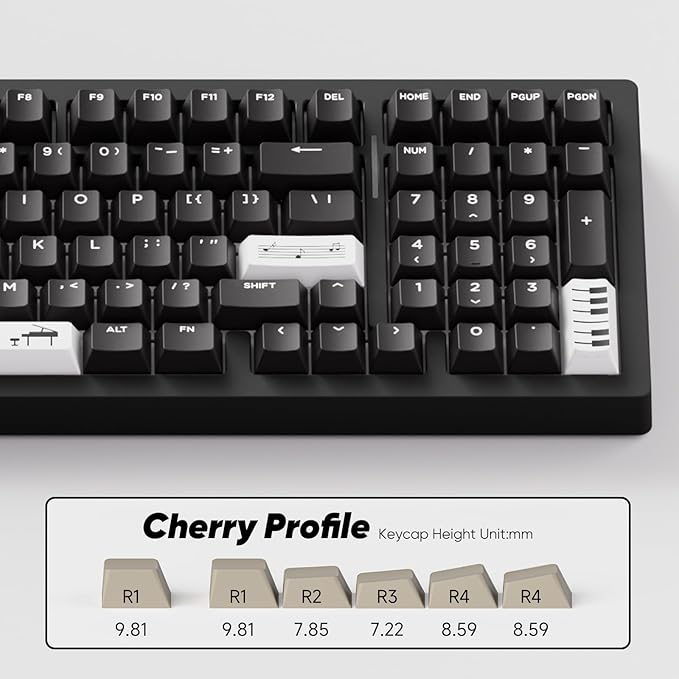 MONSGEEK M2 V5 VIA Aluminum Mechanical Keyboard Quick Release Tri-Mode Gaming Keyboard with 8000 mAh RGB Hot-swappable Black Piano, Pre-lubed Cilantro Switch