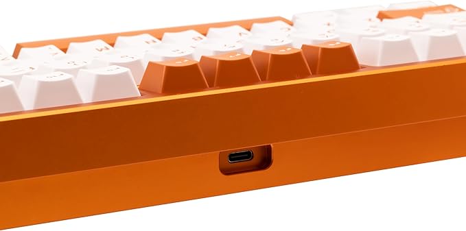 KEEBMONKEY WOBKEY Rainy 75 Aluminum HMX/JWK Switches Mechanical Keyboard with Superior Acoustics, Wired, BT, 2.4G Wireless Connectivity (Pro Orange(Stainless Steel Weight))