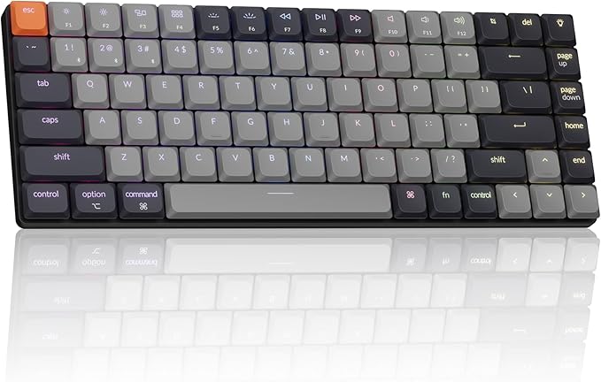 Keychron K3 75% QMK Wireless Mechanical Keyboard, Bluetooth 5.2/Wired Connection Custom Programmable RGB, Hot-Swappable with Low Profile Banana Switch for Mac Windows Linux - Version 3