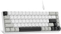 MageGee Portable 60% Mechanical Gaming Keyboard, MK-Box LED White Backlit Compact 68 Keys Mini Wired Office Keyboard with Red Switch for Windows Laptop PC Mac - Grey
