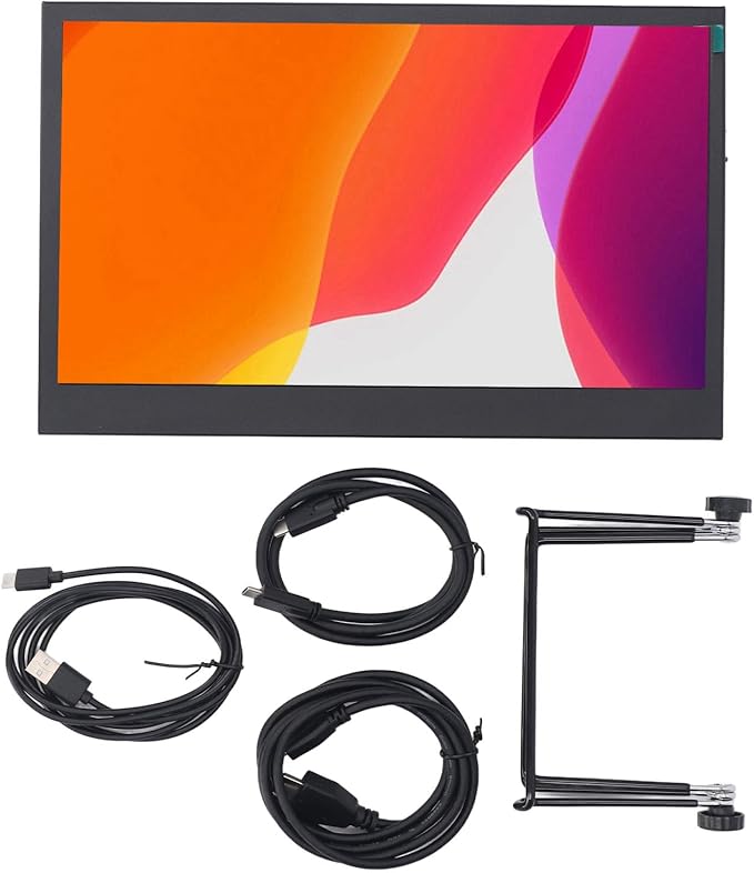4K Portable Monitor, 13.3 Inch 1920x1080 FHD Laptop Monitor, Ultra Slim Type C Port and HDMI Computer Gaming Display, for Computer, PC, Laptop, PS, Phone