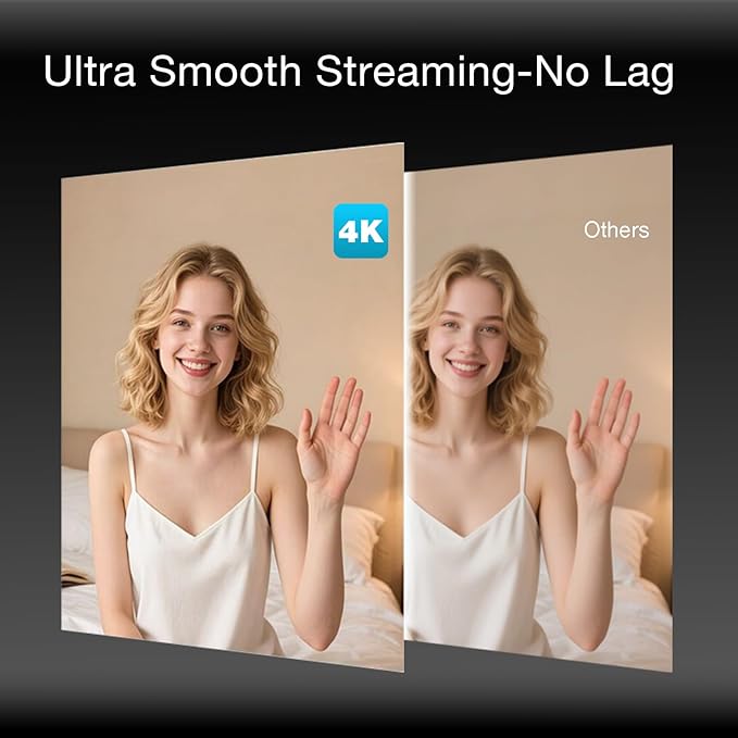 4K Webcam for PC, 4K Webcam with Remote Control and RGB Light, Autofocus Streaming Camera for PC/Mac, Plug and Play Computer Camera for Zoom/Skype/YouTube/Meeting
